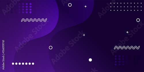Minimalist Wavy Background with Deep Violet Gradient and Abstract Lines