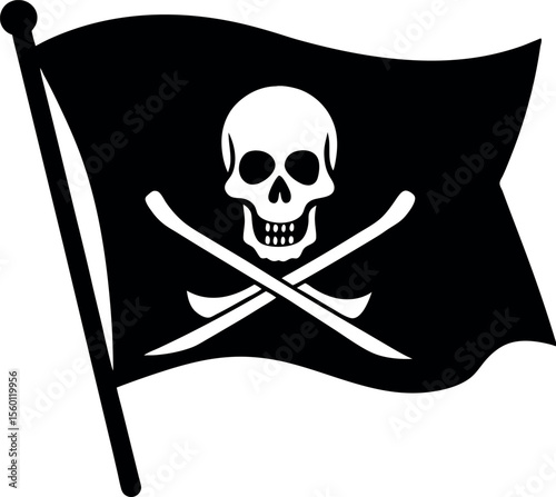Jolly Roger: Pirate Flag Vector Illustration