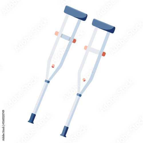 crutches isolated on white