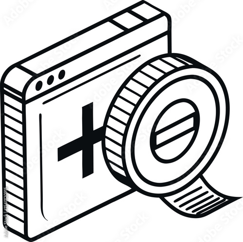  minus symbol vector icon for remove action black