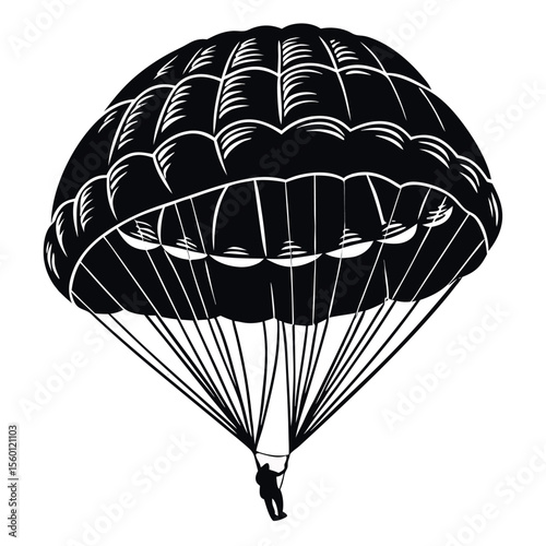 parachute icon in clean flat vector style.