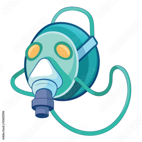 gas mask on white background