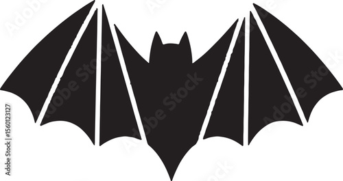 vector illustration of a black silhouette of an umbrella