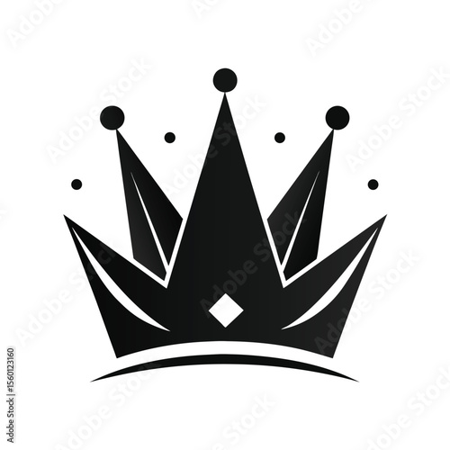 Majestic Crown Silhouette A Symbol of Royalty and Authority Depicting Power and Elegance with its Sharp Angles and Classic Design