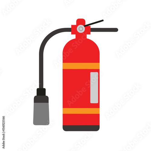 Safety First Red Fire Extinguisher with Hose for Emergency Situations Prevention Equipment for Workplace Security Emergency Preparedness