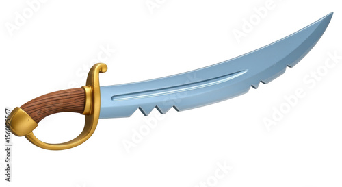 Isolated Cartoon Pirate Sword