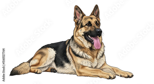 Isolated German Shepherd