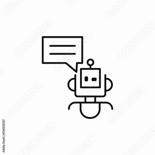 ai bot chat icon sign vector