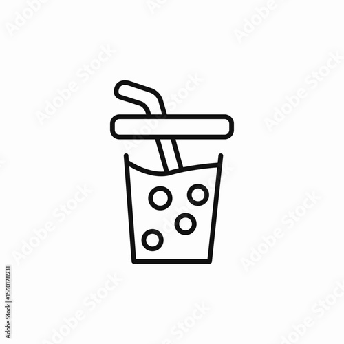 bubble tea icon sign vector