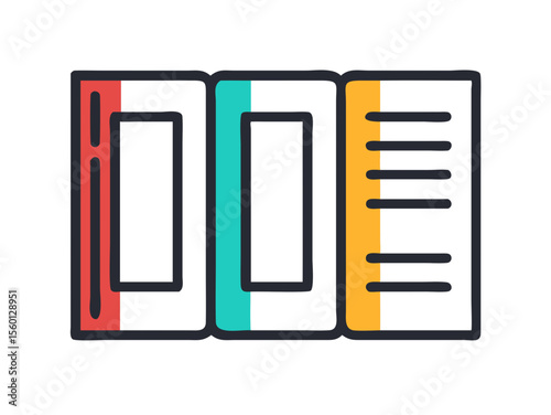 Open book with graduation cap, symbolizing academic success. A stylized illustration of an open book, resting on a surface, with a graduation cap placed atop and tassel hanging. 