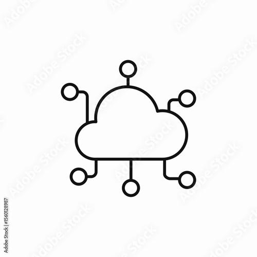 cloud service icon sign vector