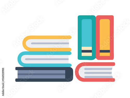 Open book with graduation cap, symbolizing academic success. A stylized illustration of an open book, resting on a surface, with a graduation cap placed atop and tassel hanging. 