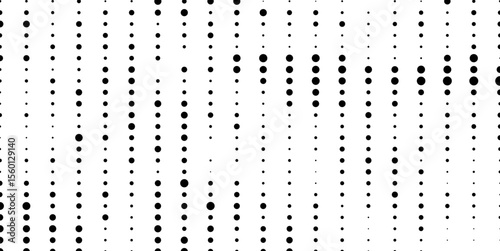Black and white halftone texture. Abstract monochrome background