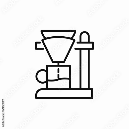 coffee filter machine icon sign vector