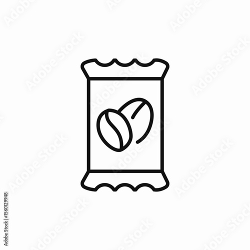 coffee powder pack icon sign vector