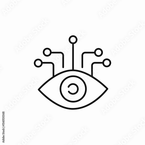 cyber eye view icon sign vector