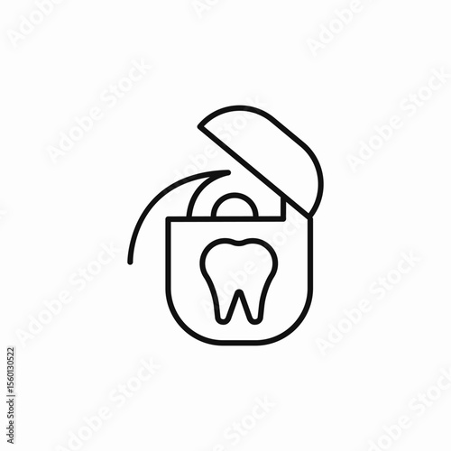 dental floss icon sign vector
