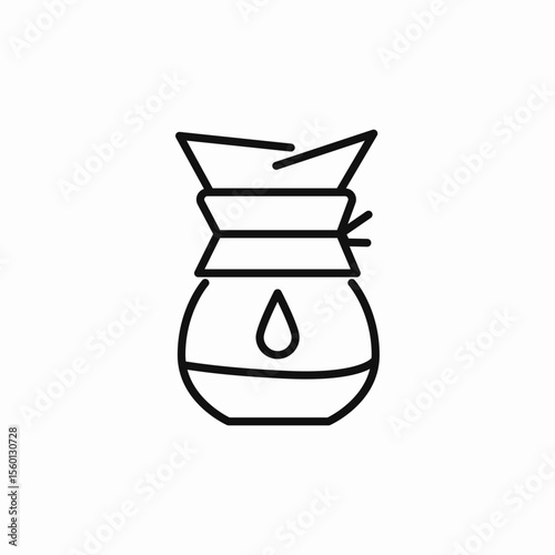 filter coffee pot icon sign vector