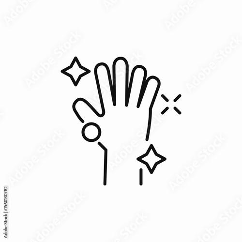 hand clean wash icon sign vector