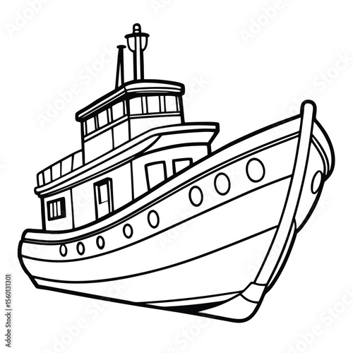 Boat Coloring Page for Kids – Fun and Easy Nautical Adventure