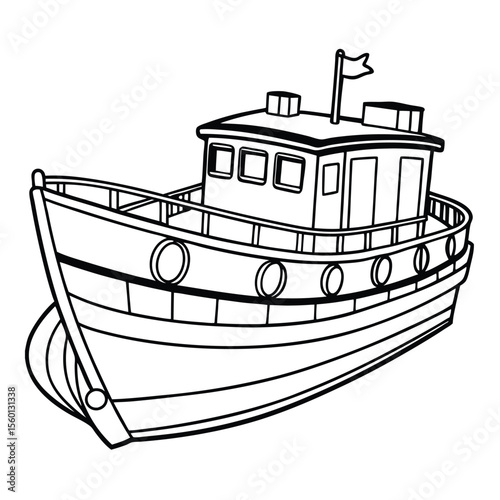 Boat Coloring Page for Kids – Fun and Easy Nautical Adventure
