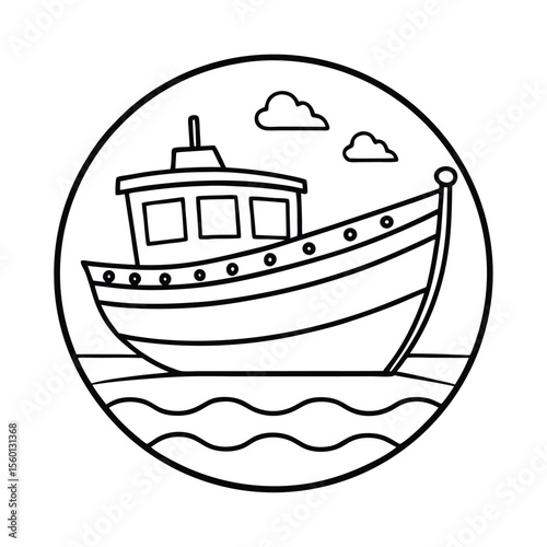 Boat Coloring Page for Kids – Fun and Easy Nautical Adventure