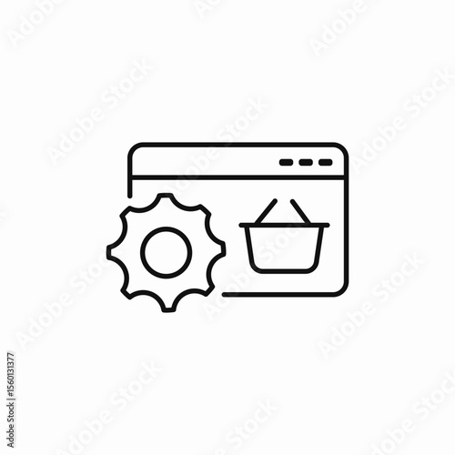 online store settings icon sign vector