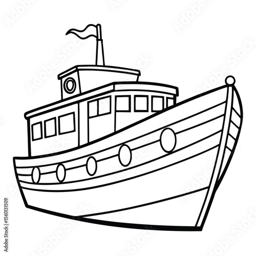 Boat Coloring Page for Kids – Fun and Easy Nautical Adventure