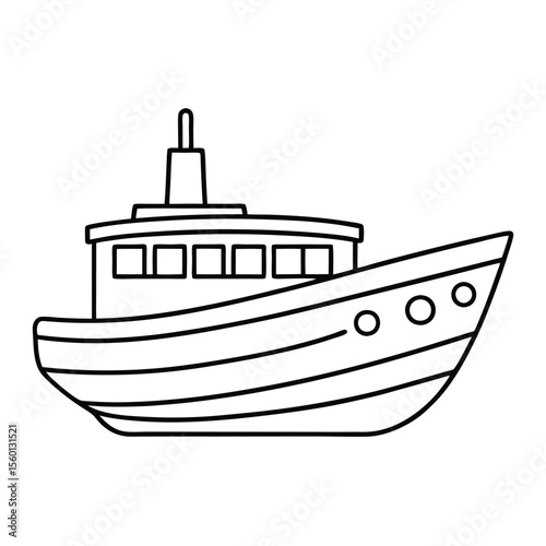 Boat Coloring Page for Kids – Fun and Easy Nautical Adventure