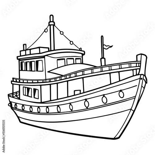 Boat Coloring Page for Kids – Fun and Easy Nautical Adventure