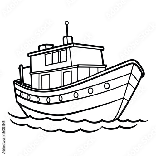 Boat Coloring Page for Kids – Fun and Easy Nautical Adventure