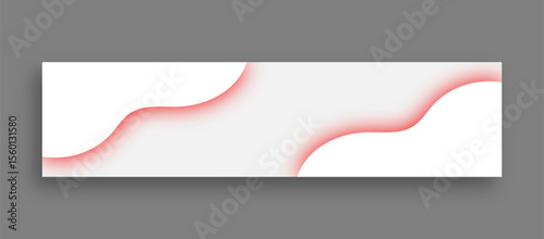 abstract white background horizontal linkedin banner design