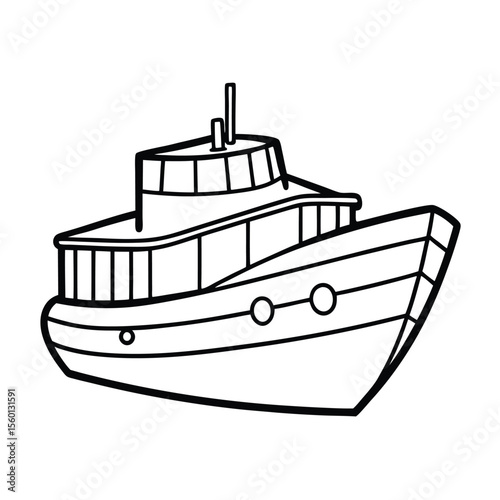 Boat Coloring Page for Kids – Fun and Easy Nautical Adventure