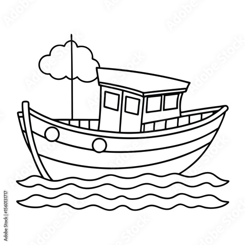 Boat Coloring Page for Kids – Fun and Easy Nautical Adventure
