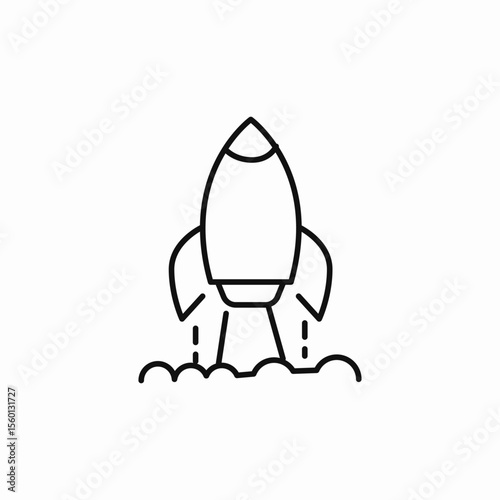 project launch rocket icon sign vector