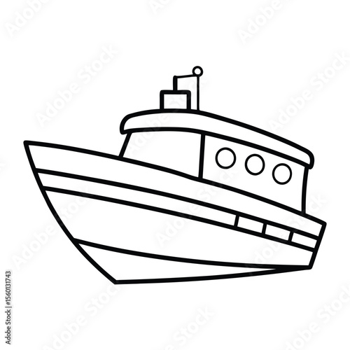 Boat Coloring Page for Kids – Fun and Easy Nautical Adventure