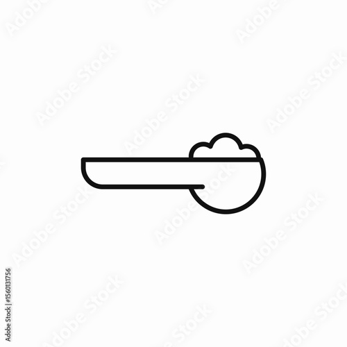 powder scoop icon sign vector