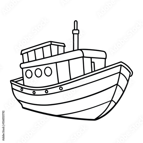 Boat Coloring Page for Kids – Fun and Easy Nautical Adventure