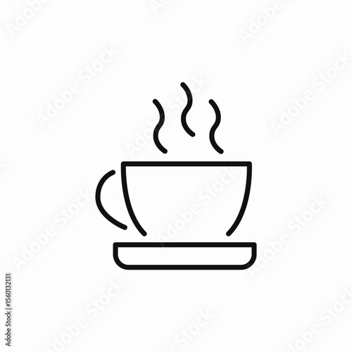 tea cup icon sign vector