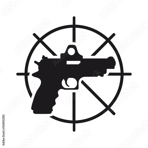 Sniper rifle vector illustration