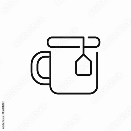 tea mug icon sign vector