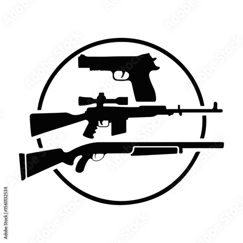 Sniper rifle vector illustration