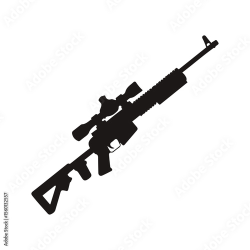 Sniper rifle vector illustration