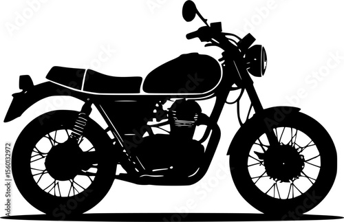 motorcycle silhouette isolated on white