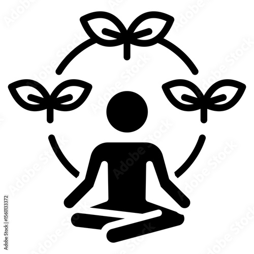 Calm Breathing outline mixed icon