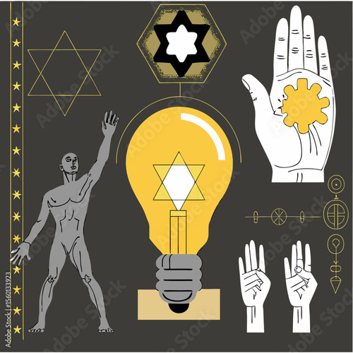 hand drawn light bulb