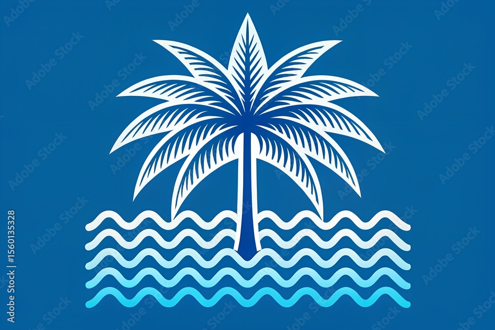 Obraz premium palm tree vector illustration