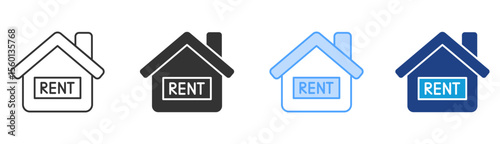 Rental Icon Set Multiple Style Collection