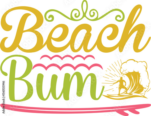 Beach Bum, summer svg design