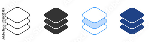 Layout Icon Set Multiple Style Collection